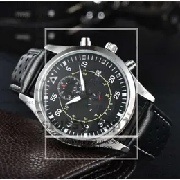 AAA Quality Iwcity Watch Men Watch Luxury Mens Big Pilot Watches Auto Mechanical Uhren Super Luminous Date Watchmen Leather Strap Montre Luxe CDP Es Men bb05