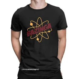 Herr t-shirts bazinga big bang teorin t-shirt mens vintage bomull ts crewneck harajuku t-shirt plus size top t240510