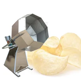 Patatine ottagonali in acciaio in acciaio patatine flips mixer snack stagioning rivestimento aromatizzante attrezzatura per miscelazione di tamburi