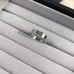 Como o logotipo de designer original grave de 6 mm de diamante anel de amor 18k rosa de prata dourada 750 anéis de aço inoxidável homens homens amantes jóias de casamento presente grande tamanho 5-11