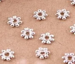 2000pcslot Silver Plated Daisy Spacer Spacers Spacers 4mm Jóias Conclusões Componentes Jóias Diy Sell5698211