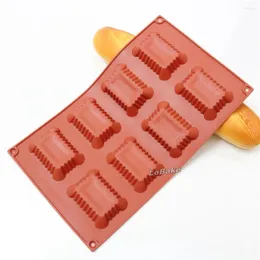 Baking Moulds Arrivals 8 Cavities Fluted Rectangle Cube Shape Silicone Cake Mold Cookie Biscuit Sweet Moldes Moule A Gateau Tools