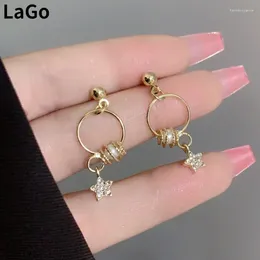 Dangle Earrings Modern Jewelry 925 Silver Needle Elegant Enclement Star for Women Party 선물 단순히 설계 귀 액세서리