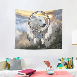 Tapestries Wolf Bear And Dream Catcher Tapestry Room Decorating Aesthetic Home Decorators Decoration Bedroom