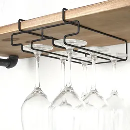 Kök förvaring rostfritt stål hållbart skåp bägge bar hyllan kopp hängare ving glas rack stemware hållare hängande