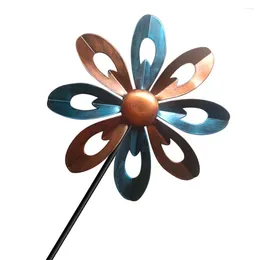 Garden Decorations Rotary Scene Decor Plug-In Decorative Iron Outdoor Yard Windmillations