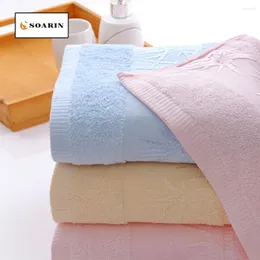 Towel SOARIN Bamboo Fiber Bath Towels Jacquard Solid Toalhas De Banho Adulto Big Beach Thicker Dusch Handtuch Absorvente