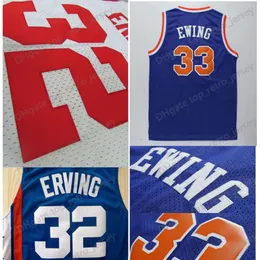 College Mens Sports Jerseys Top Quality Allen Iverson Patrick Ewing Shirts Dr J Julius Erving Drazen Petrovic Jersey Shirt