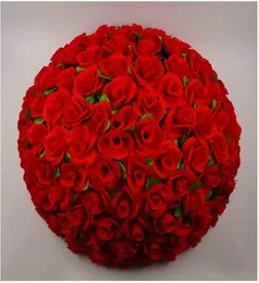 New arrival 50 CM20quot Artificial Silk Flower Rose Kissing Ball Large Size Lantern for Christmas Ornaments Party Wedding Decor3696601