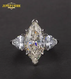 Jewepisode clássico 6ct mariquesa citrina laboratório moissanita anel de noivado de casamento para mulheres 100 925 jóias finas de prata esterlina3521088