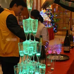 Kieliszki do wina 6 szmatów szampana szampana woda woda aktywowana w płynie migające światło kubki akcesoria dekoracja kuchni