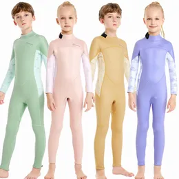 Roupa de letra de mergulho de 3 mm para meninos de meninos surf neoprene traje de mergulho infantil ternos térmicos Ternos de banho de água fria