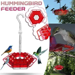 Altre forniture per uccelli da 1 pc alimentatore selvatico sospeso esagonale con gancio Hummingbird Garden Pet Forest Water Dispenser