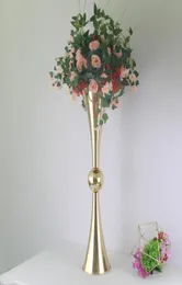 Parti dekorasyonu 10pcs 29 inç metal düğün çiçek trompet vazo standı tablo dekoratif merkez parçası yapay düzenlemeler d5943231