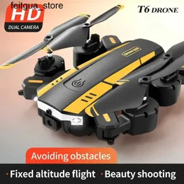 Drohnen T6 Faltung Hochdefinition Luftfotografie Drohne vier Achsen Flugzeug Childrens ferngesteuertes Spielzeugflugzeugflugzeug-Kollision Vermeidung S24513