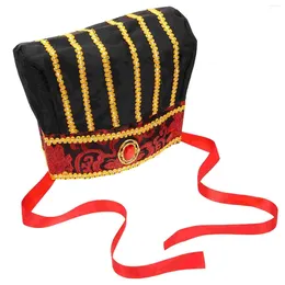 ヘアクリップハンフ帽子伝統的なスタイルパーティープロップチャイニーズフェスティブヘッドギアコスプレ帽子のための素晴らしい布