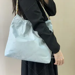 Projektantka torby na zakupy torba na ramię luksusowa torba łańcuchowa oryginalna skóra lustro 10a 1: 1 jakość 39 cm 22 bag z pudełkiem WC017