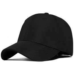 Spring Back Zamknięty sportowy sportowy kapelusz Sun For Big Bone Man Solid Kolor plus rozmiar zamontowany baseballowa czapka 56-58 cm 58-60cm 60-62 cm 240513