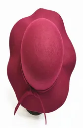 Herbst Winterhüte für Kinder Mädchen weiche Vintage Wolle Filz Bowler Fedoras Solid Floppy Cloche Wide Rand Hats Caps für Kinder 7954671
