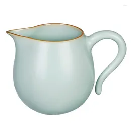 Tassen Ru Kiln Tea Krug Keramik Jingdezhen Fair Becher Ein handgefertigter Topf Ru-Porcelain Celadon Geschenk