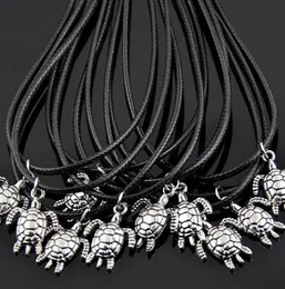 Cool 50pcslot Men Women039S Vintage Silver Letre Turtles Pendianti Surfer Collane Charms Gioielli Regali HJ034339177