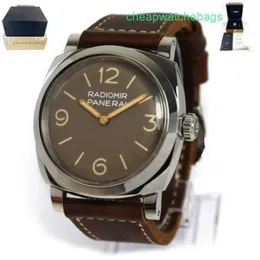 Panerei Radiomir tittar på mekaniska automatiska armbandsur Sports Watch Mata Panerains Radiomir 1940 3 DAS PAM00662 47MM ESFERA MARRN CAJA PAPELES M0ABAB