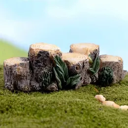 1pc Tree Stump Bridge Model мини -смоляная сказочная садовая миниатюра DIY DOLL HOUSH DERRARIUM SUCCULENTS Микро -ландшафт Украшение 240510