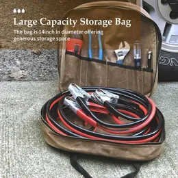 Förvaringspåsar 14 tum kabel bär väska 9 fickor för trädgårdsverktyg Vatten slang reparation trädgårdsutrustning