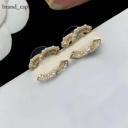 Chanells Earrings Designer Stud Earrings Channel Diamond Woman mini Gold Plated Double Letter C Crystal Rhinestone Pearl Earring Jewelry Wholesale Gifts 5a0e
