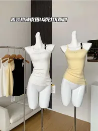 Dwuczęściowa sukienka Summer Kpop Cute Core Crop Tops BodyCon Tank Estronape 2000S Estheet Streetwear Korean Fashion Hot Coquette Girl Q240511