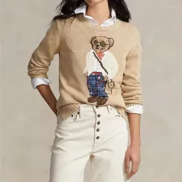 Kadın Sweaters Tasarımcı Sweater Kış Yumuşak Temel Külot Pamuklu Pamuklu Pamuklu Moda Örme Jumper Üst Süeterler De Mujer D1R8#