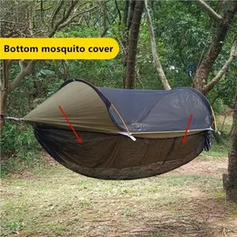 Reisende Hängematte Bottom Mosquito Cover Outdoor Hängematte abnehmbarer Mücken Net Camping Hängematte Schnelle Eröffnung Mücken Net 240429