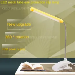 Tischlampen tragbare Röhrchen-Form Lese-Leistungsspeicher Night Light 360 Grad Flexible Schwierigkeit Student Student Book USB Desk Lampe