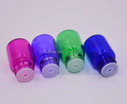 Garrafas de armazenamento colorido azul rosa verde roxo 1ml 2ml 3ml garrafa de vidro de vidro Óleo essencial perfume frasco pequeno recipiente de amostra 1000pcs/lote
