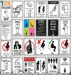 2021 علامات المعادن قواعد المرحاض عتيقة الصفيح لافتة أدوات المطبخ القديمة
