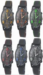 Whole 50pcslot Mix 6Colors Men Causal SPORT Military Pilot Aviator Army Silicone GT Watch RW0178857285