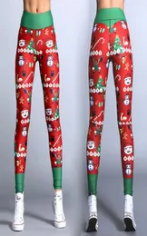 Christmas Printing Body Mechanics Clothing High Waist Gym Leggings Yoga Outfits Lift Butts Fitness Wear Women Xmas Print Exercise 6620790