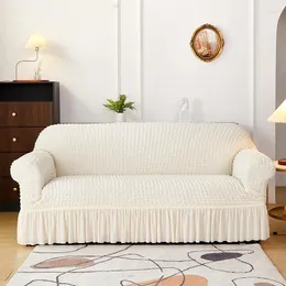 Coperchio di sedia Cover di divano a colori solidi viene utilizzato per il soggiorno Gonna in poliestere allungate di alta qualità di alta stagione.