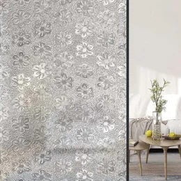 Fensteraufkleber florale PVC -Filme Buntes Glasdekoration Elektrostatische Adsorption dekorativ