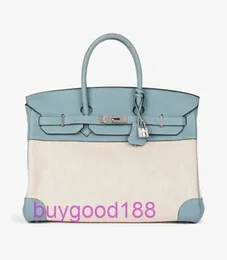 AAbirdkin Delicate Luxury Designer Totes Bag Leather Amp Natural Toile 35cm Women's Handbag Crossbody Bag