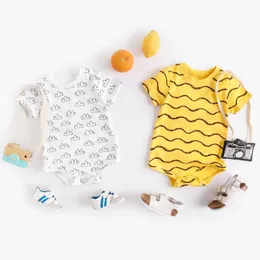 Rompers Sanlutez Summer Short Sleeved Baby Boys and Girls Tights Baby Onesie Casual Clothl2405