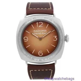 Panerei Radiomir Luxury Wristwatches Automatic Movement Watches PANERAINSS RADIOMIR 3 Das Acciaio Brevett Esfera Marrn Mano Viento Reloj Hombres S18G