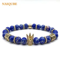 Naiqube 2018 Fashion Cube Cube Bracelet Bracelet Men Cone Beads Braselets Bangles Homme Jewelry6752624