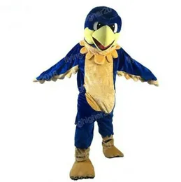 2024 Blue Hawk Brid Mascot Costume Cartoon Anime theme character Carnival Unisex Dress Christmas Fancy Performance Outdoor Party Adults Outfit Suit