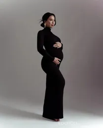 Moderskapsklänningar för poshoot graviditet kvinnor bodycon maxi långa klänningar kläder för gravid pografi babyshower rekvisita 240513