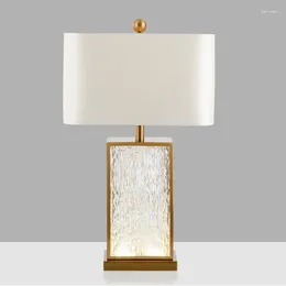 Настольные лампы современные простые и роскошные цветные стеклянные лампы гофрированная золотая рама