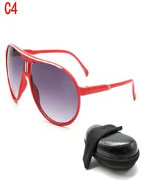 2pcs Men Unisex Brand Design Sunglasses Vintage Retro Outdoor Sports Ground Big Red Frame Grey 63 -мм очки линзы с Box6289757