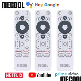 PC Remote Controls Original Mecool KM2 Voice BT Control Replacement för Netflix Certification Prime Video Play Android TV Box Drop Del Otobq
