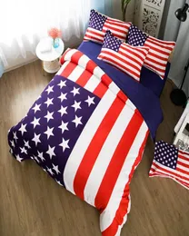 King size Zestaw pościeli flag amerykański Pojedynczy pełny pełny USA Zestaw pościeli Flag Setek łóżka Kołdra Pokrowa poduszka 34PCS Dekorowanie domu 55111525