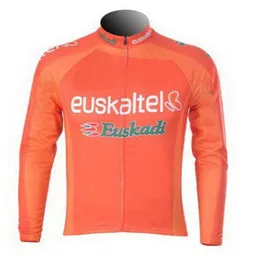 Zimowe polarowe tylko kurtki rowerowe odzież długa koszulka ropa ciclismo 2012 2013 EusKaltel Pro Team Rozmiar: XS-4XL6360742